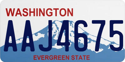 WA license plate AAJ4675