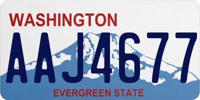 WA license plate AAJ4677