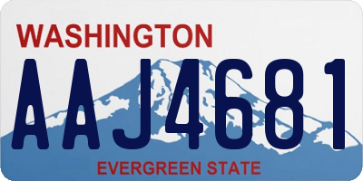 WA license plate AAJ4681