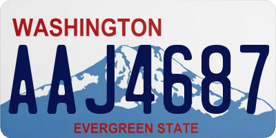 WA license plate AAJ4687