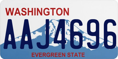 WA license plate AAJ4696