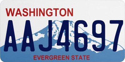WA license plate AAJ4697
