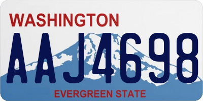 WA license plate AAJ4698