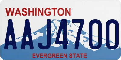 WA license plate AAJ4700