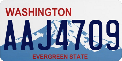 WA license plate AAJ4709