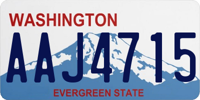 WA license plate AAJ4715