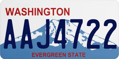 WA license plate AAJ4722