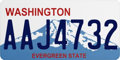 WA license plate AAJ4732