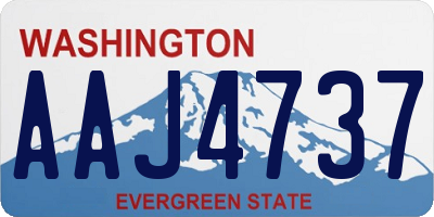 WA license plate AAJ4737