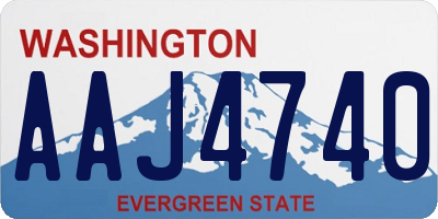 WA license plate AAJ4740