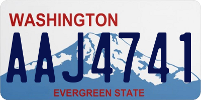 WA license plate AAJ4741