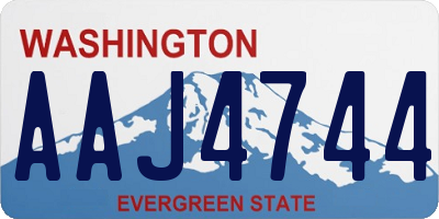 WA license plate AAJ4744