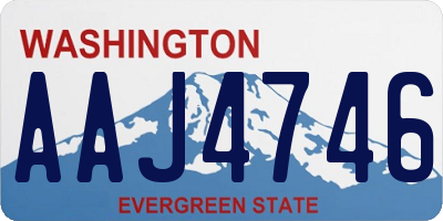 WA license plate AAJ4746