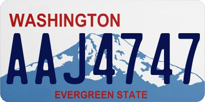 WA license plate AAJ4747