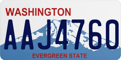 WA license plate AAJ4760