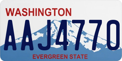 WA license plate AAJ4770