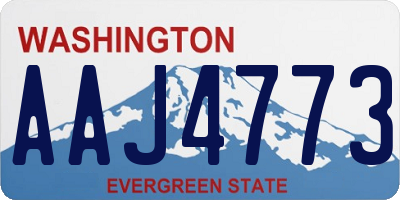 WA license plate AAJ4773