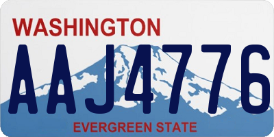 WA license plate AAJ4776