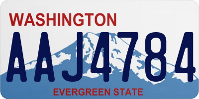 WA license plate AAJ4784
