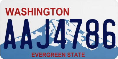 WA license plate AAJ4786