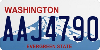 WA license plate AAJ4790