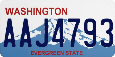 WA license plate AAJ4793