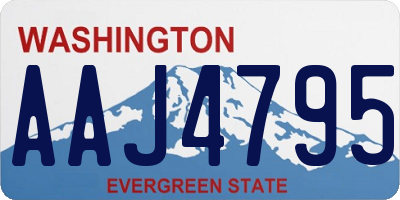 WA license plate AAJ4795
