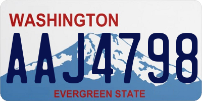 WA license plate AAJ4798