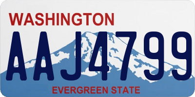 WA license plate AAJ4799