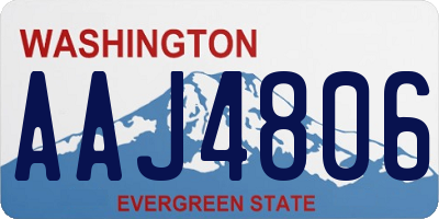 WA license plate AAJ4806