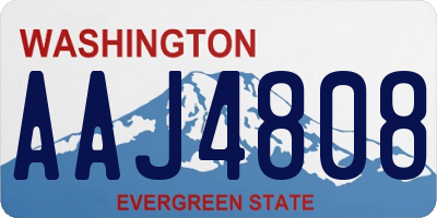 WA license plate AAJ4808