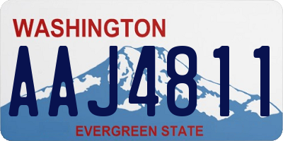 WA license plate AAJ4811