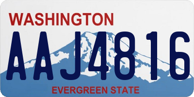 WA license plate AAJ4816