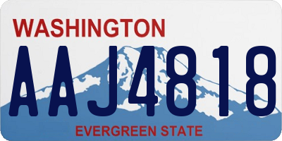 WA license plate AAJ4818