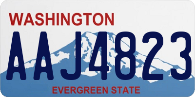 WA license plate AAJ4823