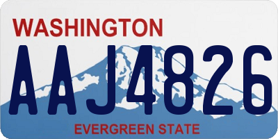 WA license plate AAJ4826