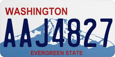 WA license plate AAJ4827