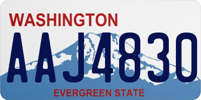WA license plate AAJ4830