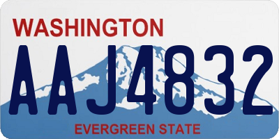 WA license plate AAJ4832