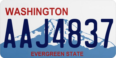 WA license plate AAJ4837