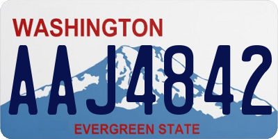 WA license plate AAJ4842