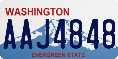 WA license plate AAJ4848