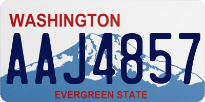 WA license plate AAJ4857