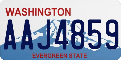 WA license plate AAJ4859