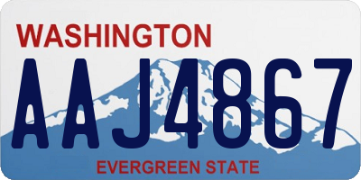 WA license plate AAJ4867