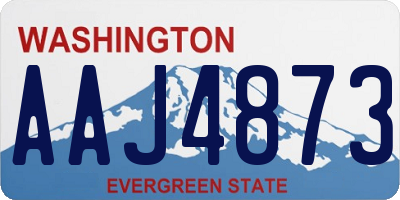 WA license plate AAJ4873