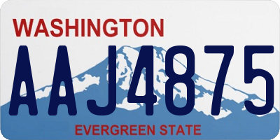 WA license plate AAJ4875