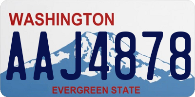 WA license plate AAJ4878