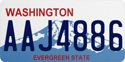 WA license plate AAJ4886