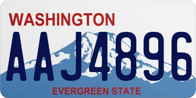 WA license plate AAJ4896